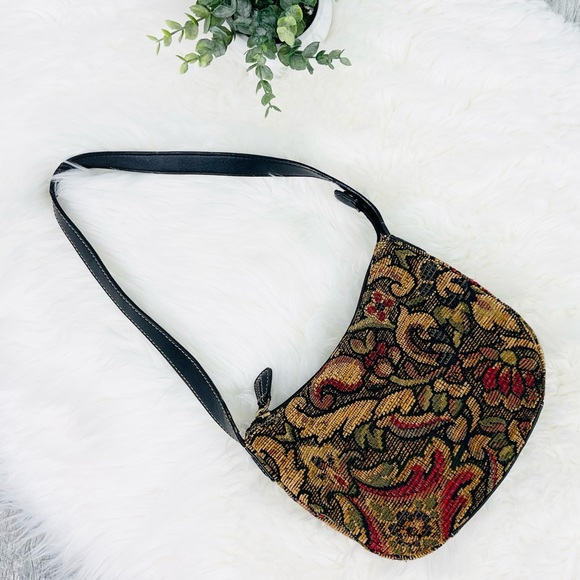 Fossil Bags Vintage Fossil Floral Embroidered Jacquard Mini Handle